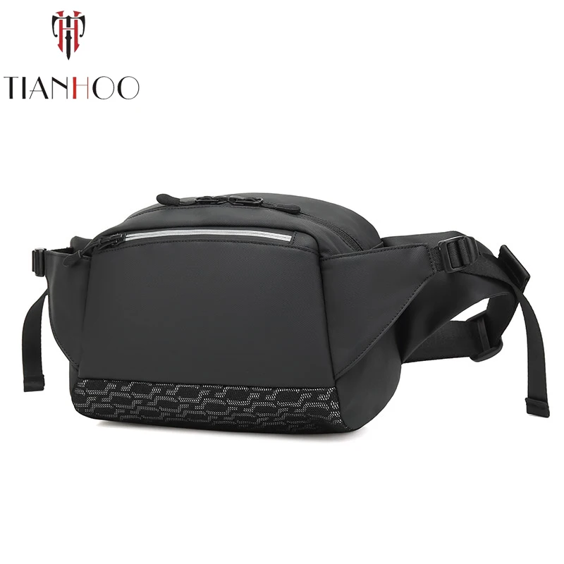 

TIANHOO High Quality Waterproof Reflective Chest Bag Men's Diagonal Cross Bag Outdoor Sports Running Waist Bag