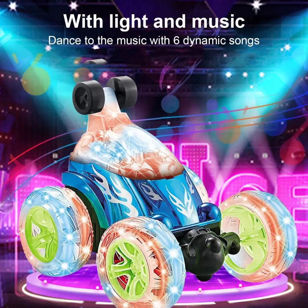 Graffiti controle remoto carro rc stunt basculante carros com 360 rolando  dança recarregável 2.4ghz rc brinquedo do carro para crianças meninos  meninas - AliExpress