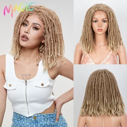 Magic 14 Inch Bob Braided Hair Wig Passion Twists Crochet Wigs Synthetic Lace Wig with Baby Hair For Black Women Hair Extensions