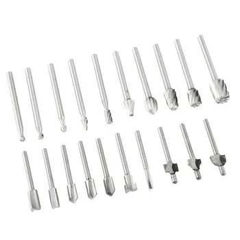 

Cutter Wood Router Bits Silver 1/8\\\" Shank Grinder 20pcs Set File Engraving