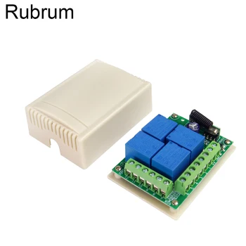 

Rubrum 433MHz Universal Wireless Remote Control DC 12V 4CH RF Relay Receiver Module Switch For Gate Garage Door Opener Car DIY