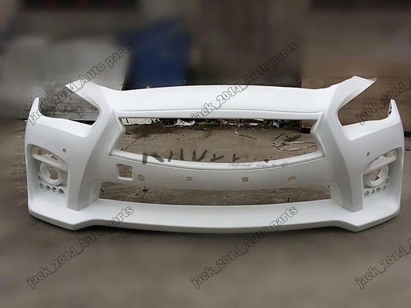 Подходит для Infiniti Q50 ABS передний задний бампер+ задний спойлер - Цвет: Front bumper