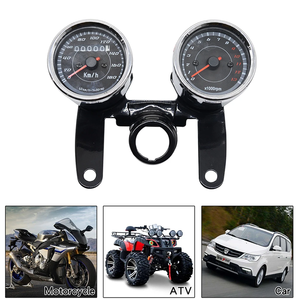 Motorcycle Speedometer Odometer 2 In 1 LED Backlight Moto Instrument Tachometer Motorbike Speed Meter for Honda Cafe Racer ATV | Автомобили
