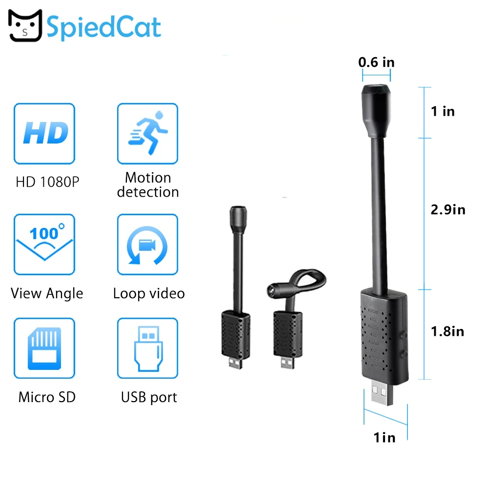 Камера видеонаблюдения Mini HD 1080P Wi-Fi/DV IP P2P USB с микродатчиком движения поддержка