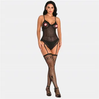 

Women Lace Bodysuit Body Stocking Lingerie Sexy Hot Erotic Bodysuit Babydoll Transpar Sexy Lingerie Teddies Bodysuits GarterBelt