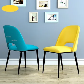 

Nordic Living Room Dining Chairs Creative Leisure Light Luxury Backrest Chair Modern Minimalist Restaurant Cafe Dining Stools