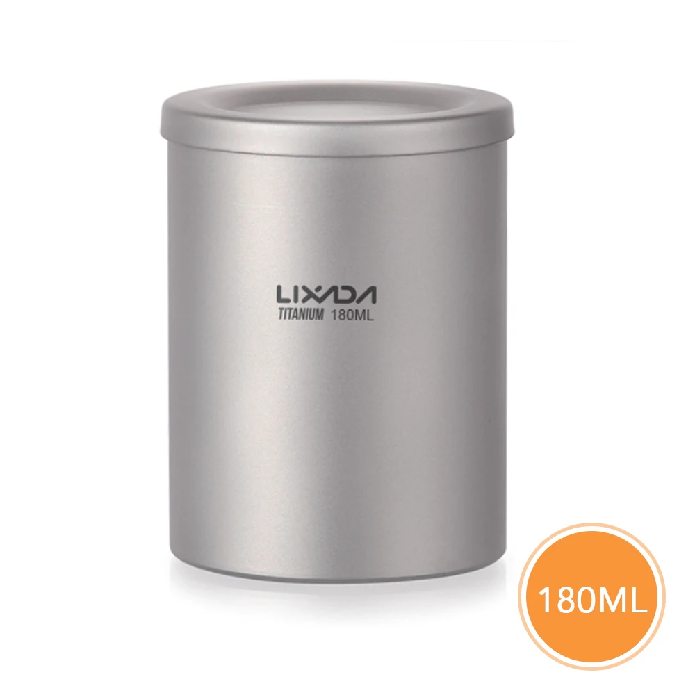 Чашка Lixada с воронкой Durable180ml с двойными стенками, титановый чайник, чайник со съемной заваркой и крышкой, открытый домашний