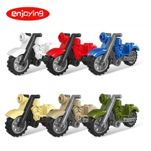 City MOC Motorcycle Building Blocks Vehicles Accessories compatible Legoing Military series SWAT Weapon bricks Toys For Children