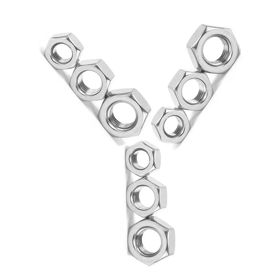 Assorted UNF Imperial Hex Nuts – A2 Stainless Steel, Sizes: 10-32, 1/4, 5/16, 3/8, 7/16, 1/2, 5/8 (GWR Fasteners) 3 thumbnail image