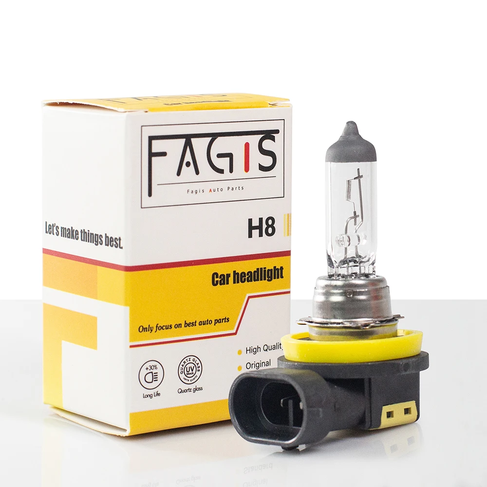 Fagis 2 Pcs H8 12V 35W Warm White Car Fog Lamps Auto Lights Headlight Halogen Bulbs