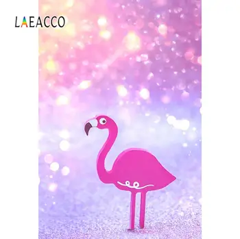 

Laeacco Flamingo Birthday Party Dreamy Polka Dot Light Bokeh Baby Kid Photo Background Photography Backdrop Digital Photo Studio