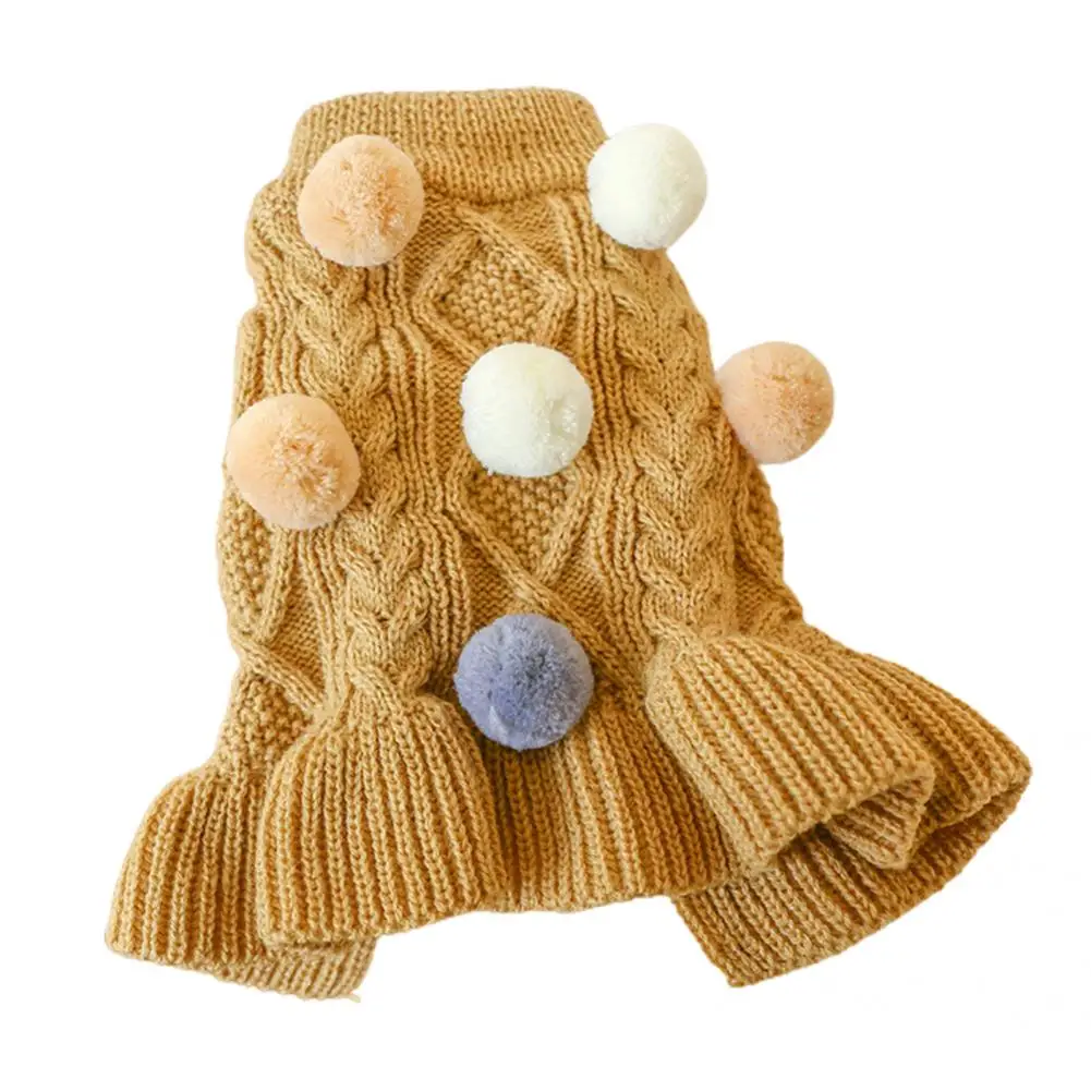 Pet Clothing Stylish Pet Winter Sweater Dress Casual Dog Skirt Elastic for Autumn