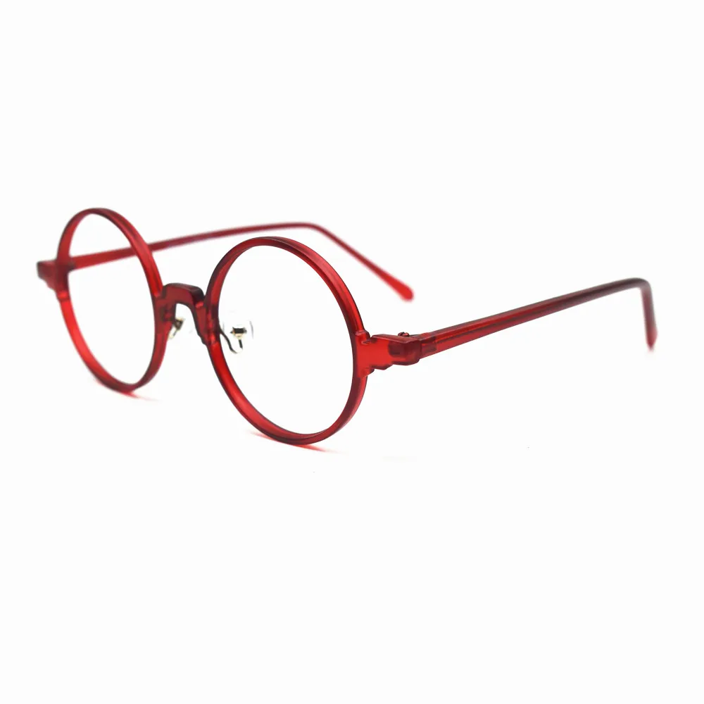 Matte Red Винтажные 45 мм круглые средние гибкие оправы для очков полный обод очки унисекс оптические 6 цветов - Цвет оправы: Matte Red