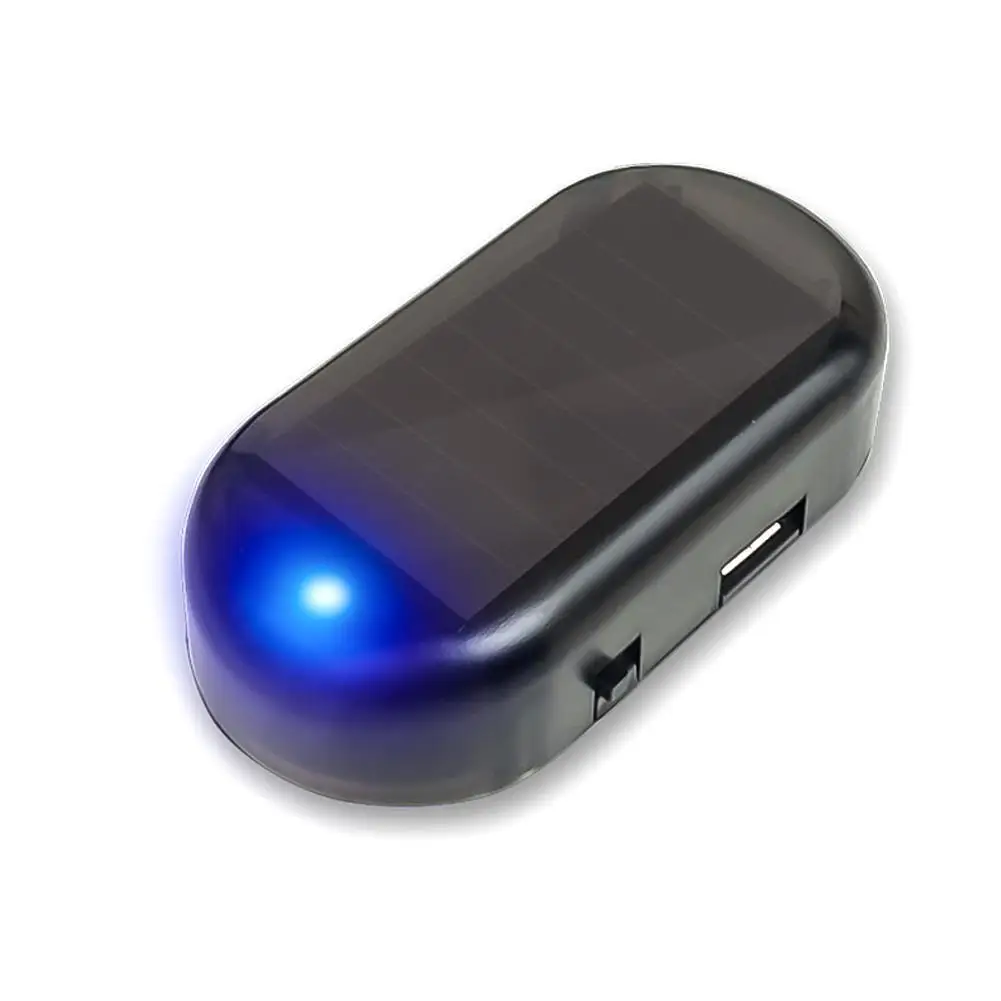 Luci Sicurezza Finta Auto A Energia Solare - 2 Pezzi | Allarme Antifurto Con Flash Led Per Deterrenza Notturna