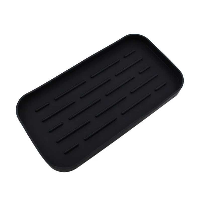 Silicone Drain Pan Sponge Brush Fruit Vegetable Home Storage Tray Kitchen Sink Storage Tray Sponge Holder For Kitchen