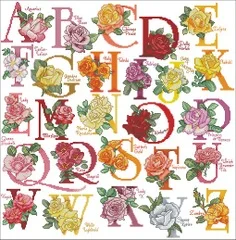 

YIXIAO Counted Cross Stitch Kit Cross stitch RS cotton with cross stitch Haejbgqs Vermilion 225 rose alphabet