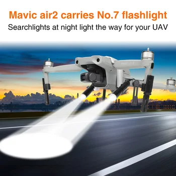 

Battery Powered Aerial Photography ABS Flashlight Kit Landing Gear Night Flight Telescopic RC Drone Extender For DJI Mavic Air 2