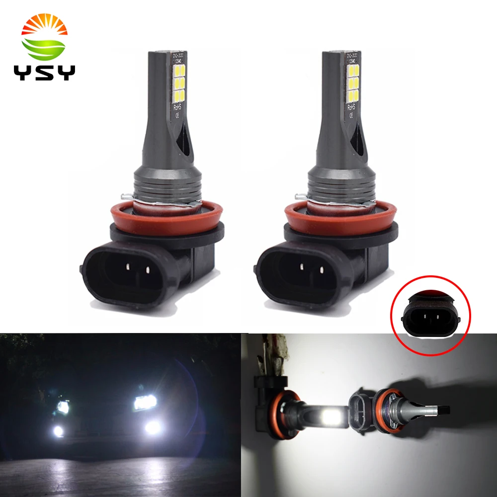 

2PCS LED H4 H8 Led Bulb Car Fog Light H11 Led Bulb H7 H9 H10 H1 9005 HB3 9006 HB4 6000K Lights 12000Lm Auto Fog Lamp 3030