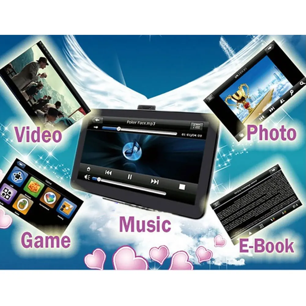 Smart MP4 Player Eingebaute Europa Karte Mp3 Auto Navigation Hände-Freie Navigation Player Durable 128M Auto GPS Navigator Smart MP4 Player Eingebaute Europa Karte Mp3 Auto Navigation Hände-Freie Navigation Player Durable 128M Auto GPS Navigator