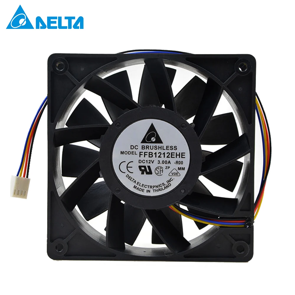 For Delta FFB1212EHE 120 120 38mm 12038 high speed DC 12V 3 0A for bitcoin miner 1