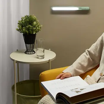 

LED Bedside Clip Bar Magnet Makeup Mirror Front Night Light USB Lamp for Bedroom