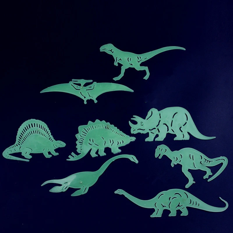 Luminous Wall Stickers Fluorescent Stickers 3D Wall Stickers Dinosaur Stickers For Kids Home Decoration