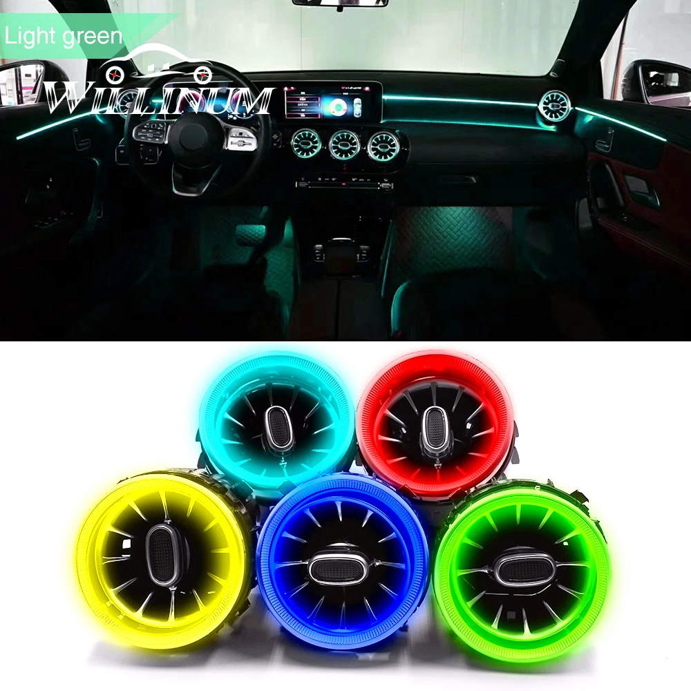 

Car vent light for Benz W205 GLC C class turbine outlet LED lamp air condition vent inlet center console lighting ambient lights