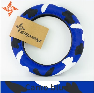 camo blue Велосипедные шины GIPSY, гладкая шина, новинка, велосипедные запчасти, велосипедные шины 240 г, 5 цветов для детских велосипедов, шины для велосипеда - Цвет: camo blue