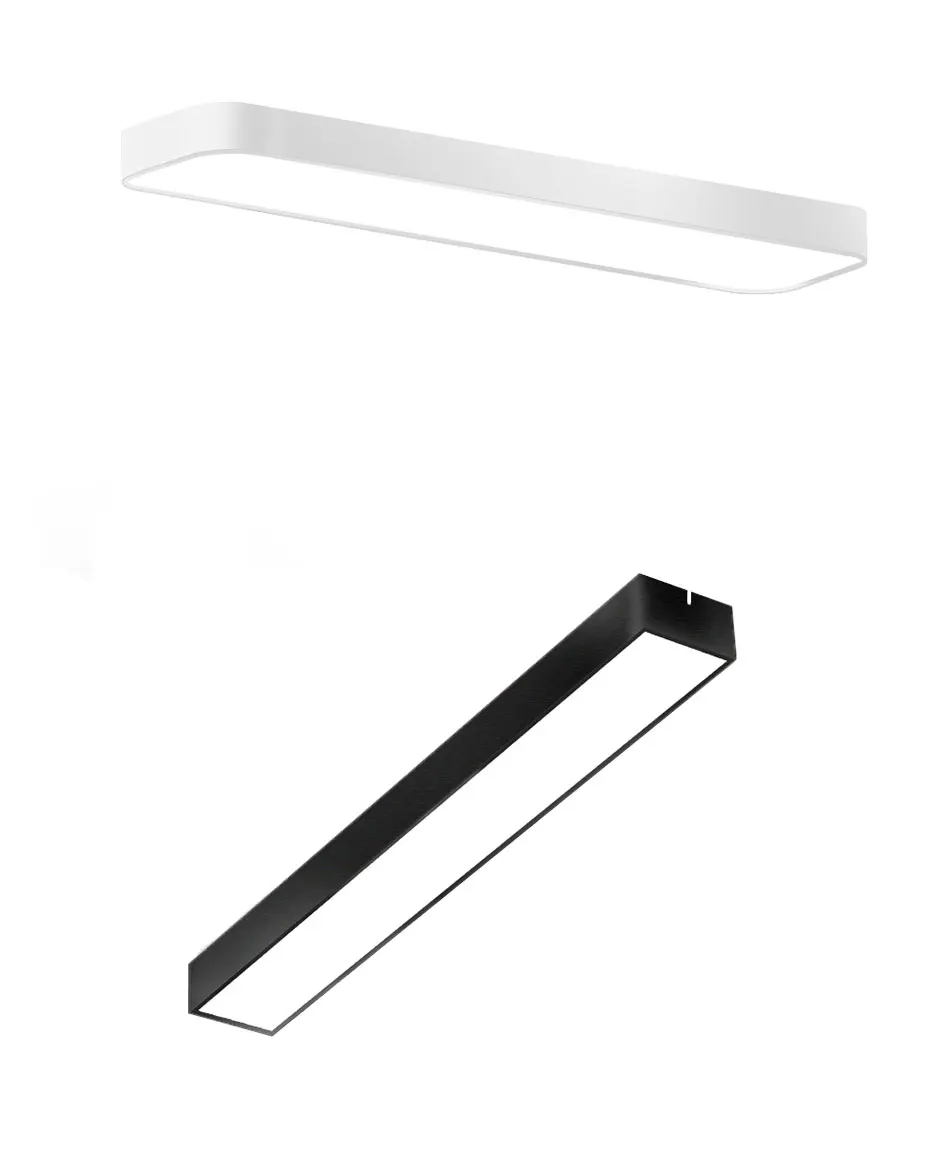 Modern LED Ceiling Light Lamp Lighting Fixture Rectangle Office Remote Bedroom Surface Mount Living Room Panel Control 110V 220V