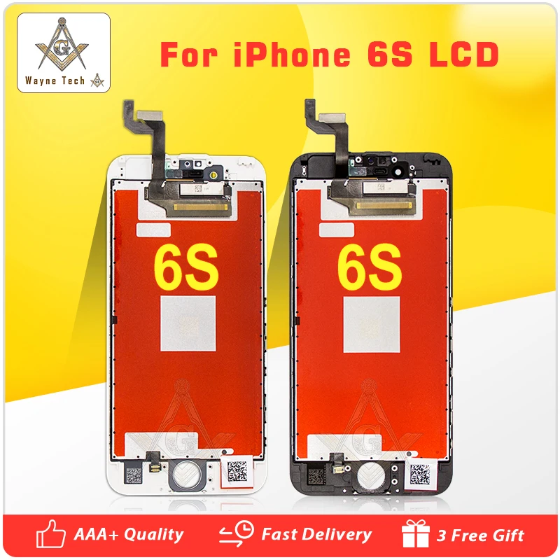 10PCS/LOT 4.7 Grade A+++ No Dead Pixel For iPhone 6s LCD Display With 3D Touch Assembly Free DHL Shipping | Мобильные телефоны и