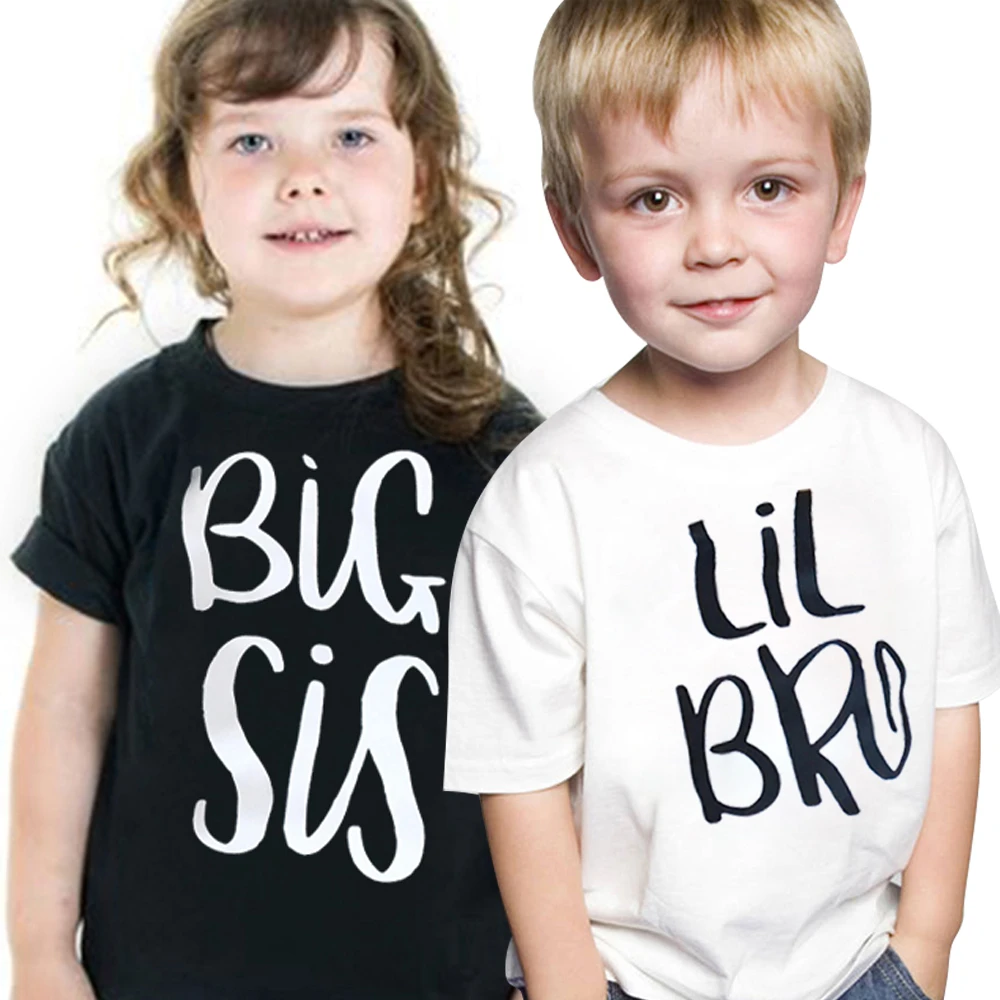 弟姉キッズベビー少年少女の Tシャツ夏半袖双子マッチングトップスかわいい Tシャツ Tシャツ子供プレゼント T Shirts Aliexpress
