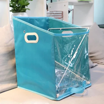 

Oxford Cloth Cabinet Storage Box Household Foldable Dustproof Locker Organizer Telescopic Sundries Transparent Storage Rack