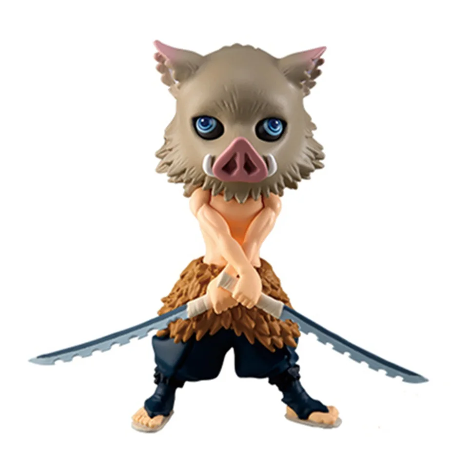 Tronzo Demon Slayer Kimetsu no Yaiba Q posket Kamado Tanjirou Nezuko Zenitsu Giyuu Inosuke ПВХ фигурка Модель Коллекция куклы игрушки - Цвет: Inosuke