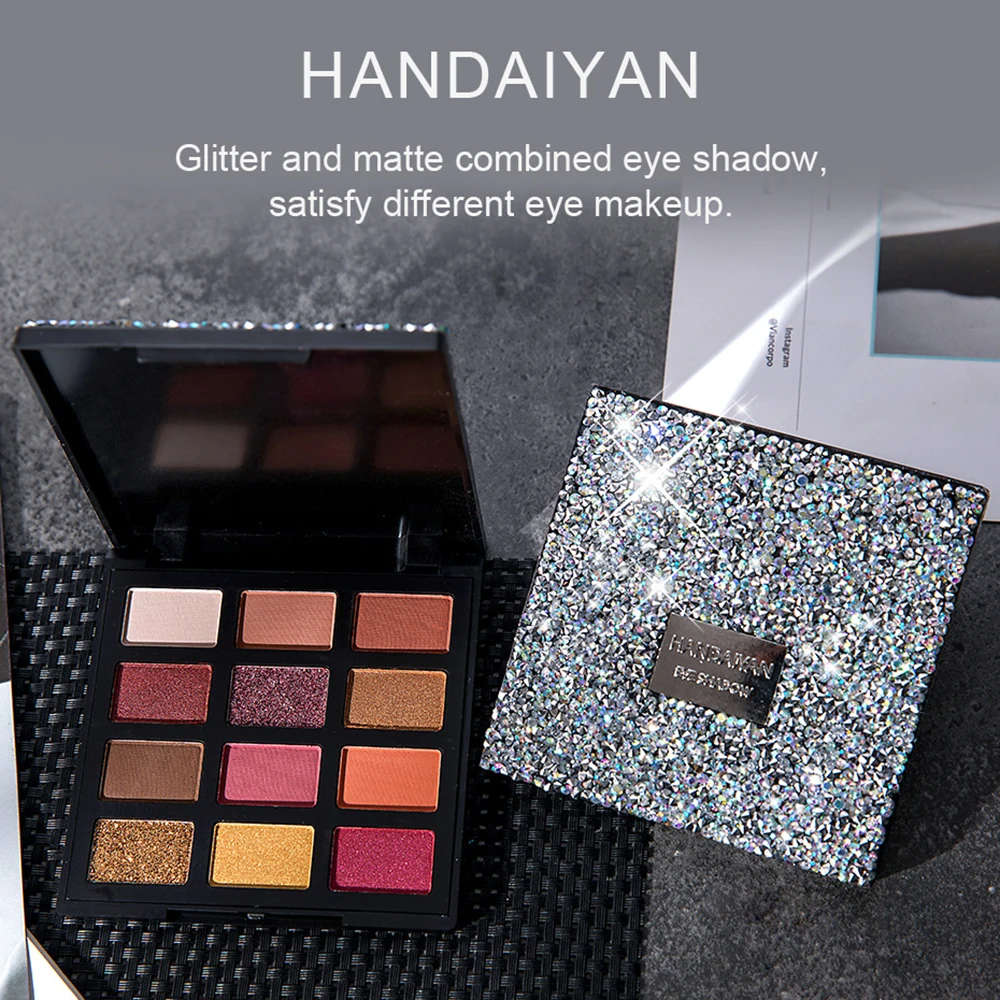 1Pc Beauty Makeup Brighten Glitter The Eye Gem Eye Shadow 12 Color Palette Pearlescent Matte Shimmer Eyeshadow