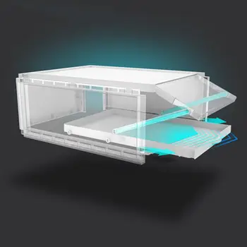 

3pcs Flip Shoes Box thickened transparent suitcase with drawers plastic shoe boxes drawer box shoe organizer Shoebox storage FD