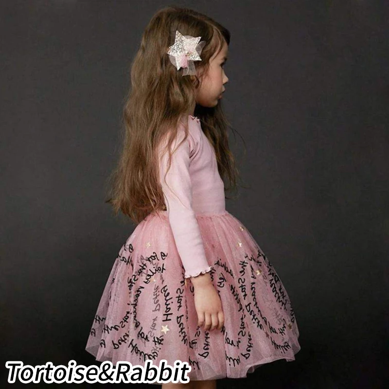 Модное платье-пачка для девочек детская одежда принцессы с длинными рукавами для дня рождения, вечерние платья на возраст от 12 месяцев до 8 лет, весенне-зимняя одежда