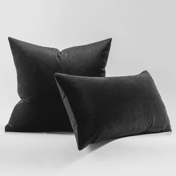 

Luxury High Quality Black White Blue Velvet Cushion Cover Pillow Cover Pillowcase Yellow Home Decorative Sofa Throw Pillows Seat