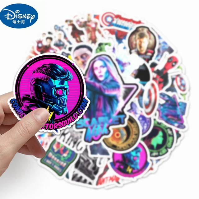 10/30/52PCS Disney Marvel The Avengers Stickers Anime Laptop Guitar Luggage Skateboard Waterproof Graffiti Sticker Kids Toys 2