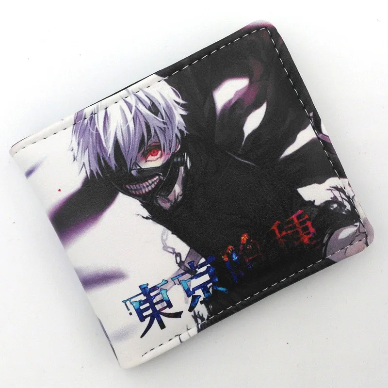 Anime Tokyo Ghoul cartera Kaneki Ken PU corto bolso de Anime