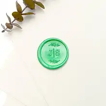 Персонализированные ветка с листьями инициалы воск печать/Пользовательские Свадебные печати/свадебные приглашения печать/на заказ Свадебная печать