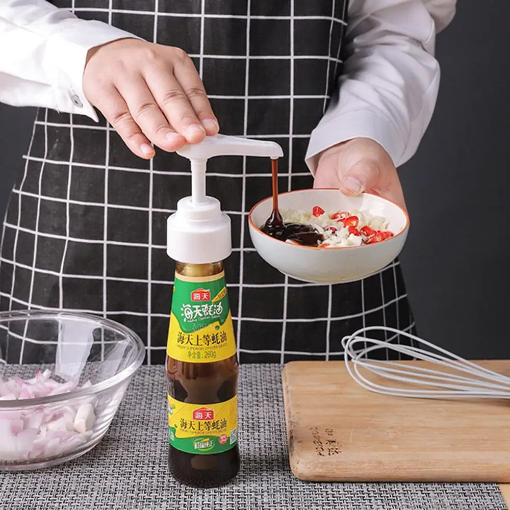 Oyster Sauce Bottle Pressure Nozzle Pump Head Oil Pressure Nozzle Household Oil Pot Kitchen Squeeze Oyster Sauce Kitchen Supplie
