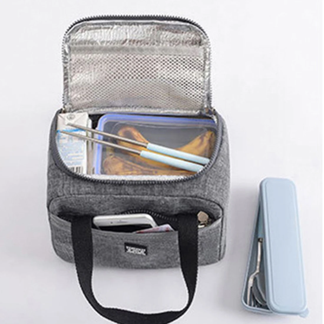 Portable Lunch Bag New Thermal Insulated Lunch Box Tote Cooler Handbag Bento Pouch Dinner Container School Food Storage Bags