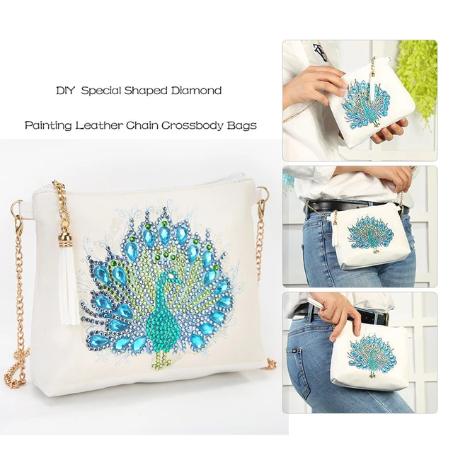DIY Leather Wallet Special Shaped Diamond Painting tassel Women Clutch  Storage Bag Diamond Art Mosaic Christmas