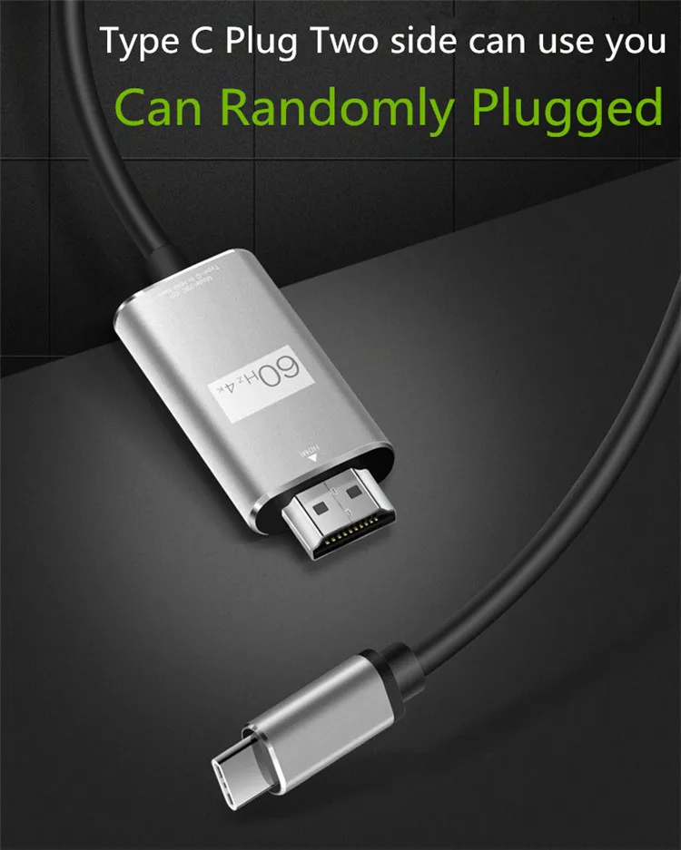 1,8 м Длина USB 3,1 тип-c к HDMI кабель HD 4K 60Hz USB C HDMI кабель адаптер для Macbook телефонов планшетных ПК