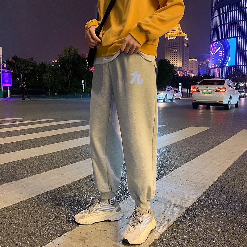 

Large Size @ Hong Kong Style plus Velvet Anti-Sweatpants Men Beam Leg Autumn And Winter Light Athletic Pants Fgk05-p65-Often