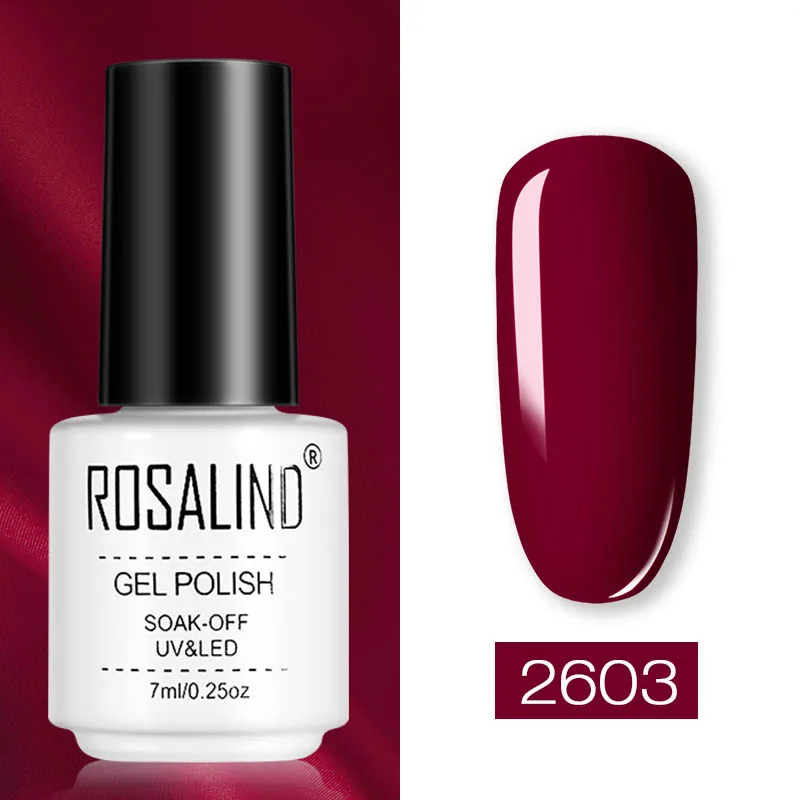 RC2603 ROSALIND Блестящий неоновый Гель-лак для ногтей все для маникюра Полупостоянный праймер для ногтей УФ блестящие гибридные лаки для дизайна ногтей базовый топ - Цвет: RC2603