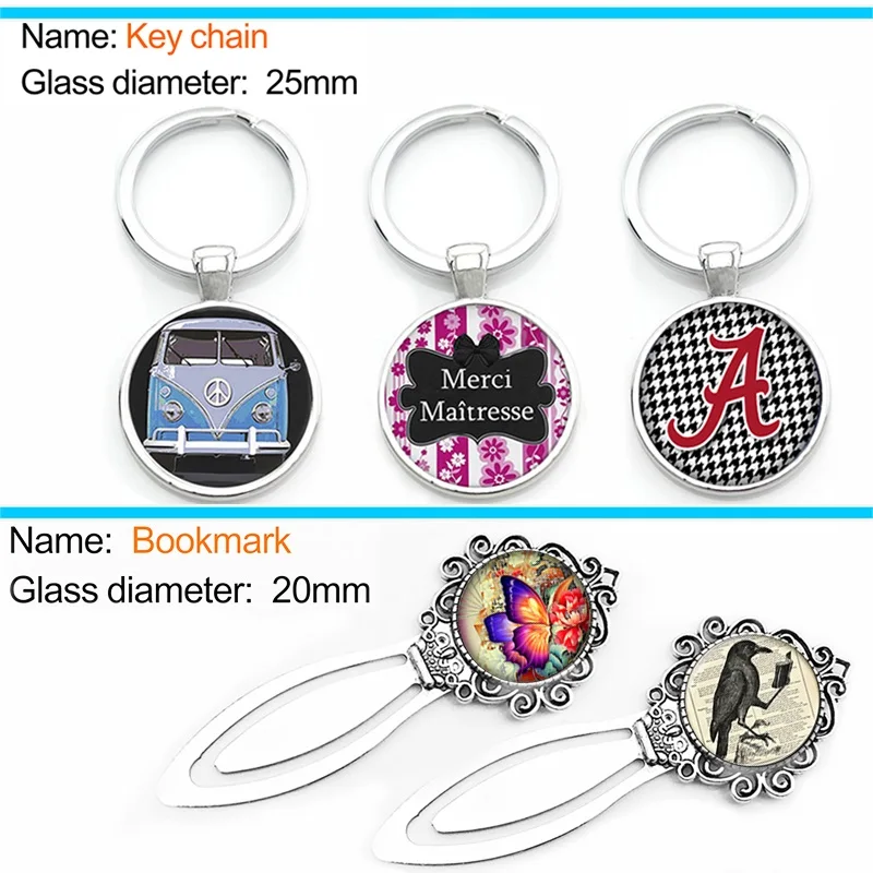 glass key chain   bookmark