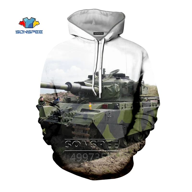 SONSPEE боевой танк Осенняя мода для мальчиков и девочек подростковые толстовки с 3D принтом для отдыха Толстовка уличная одежда Топ пуловер для детей C165 - Цвет: 17