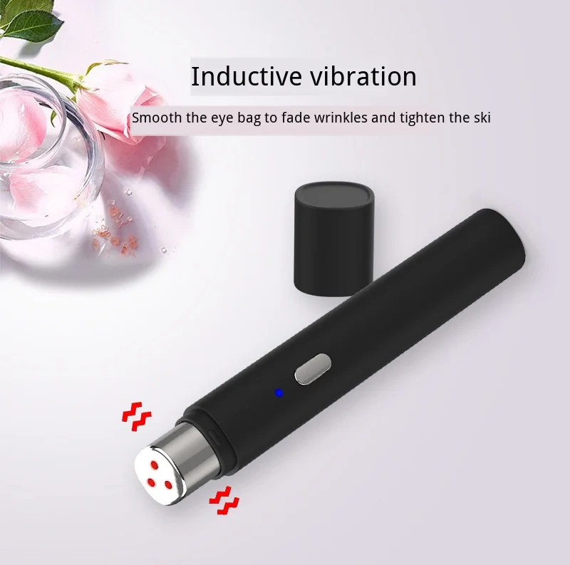 Massageador para Rosto Anion Quente Vermelha Olho Vibração Máquina Massageador Remover Olhos Edema Círculo Rugas Beleza Luz 8 Beleza e saúde
