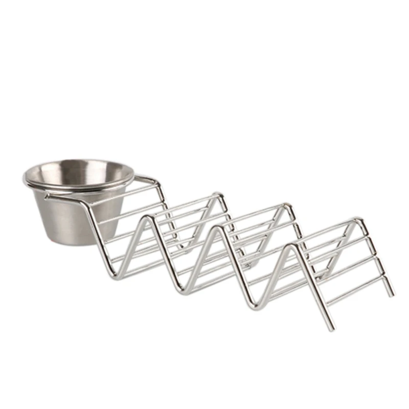 Kitchen Baking Supplies Stainless Steel Pancake Rack Multi-purpose V-shape Food Rack For Household Restaurants